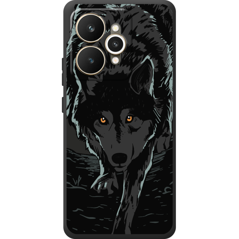 Чорний чохол BoxFace Realme 15 5G Wolf