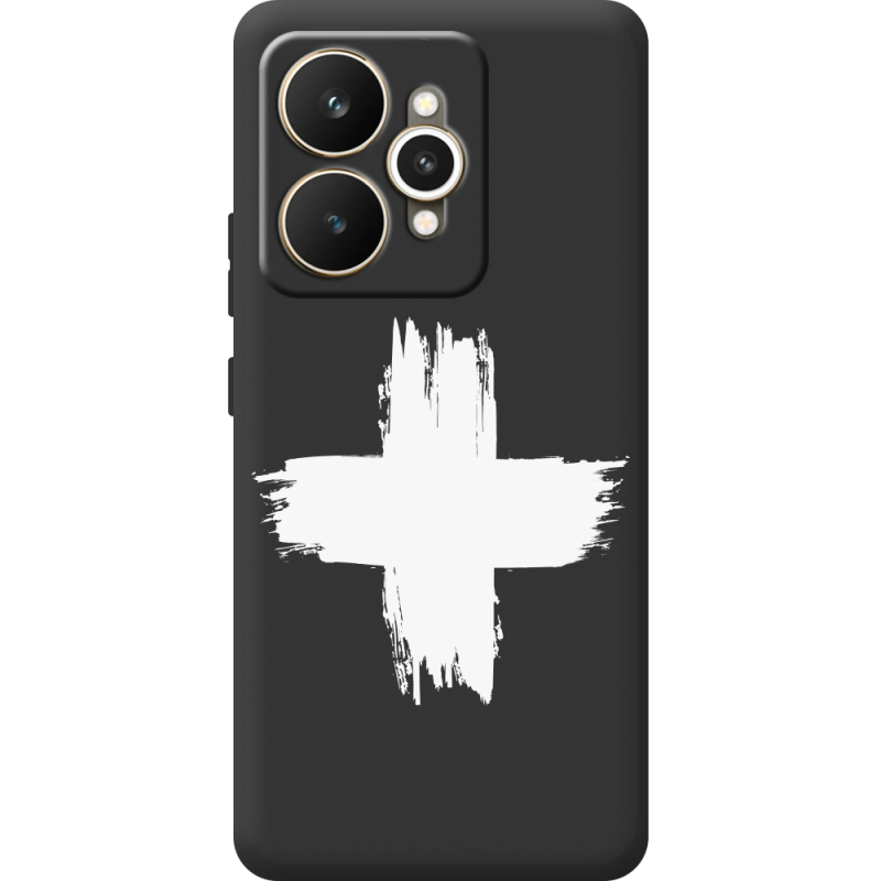 Чорний чохол BoxFace Realme 15 5G Білий хрест ЗСУ