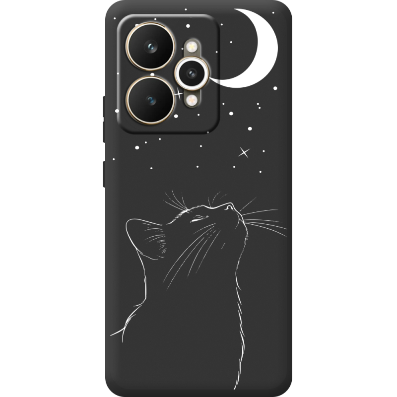 Чорний чохол BoxFace Realme 15 5G Місячний кіт
