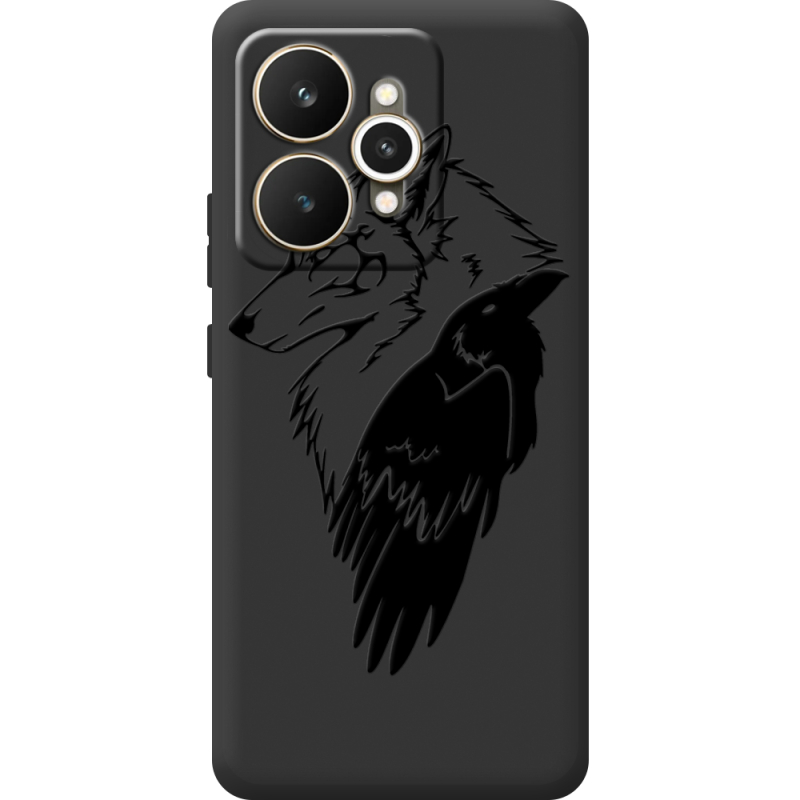 Чорний чохол BoxFace Realme 15 5G Wolf and Raven