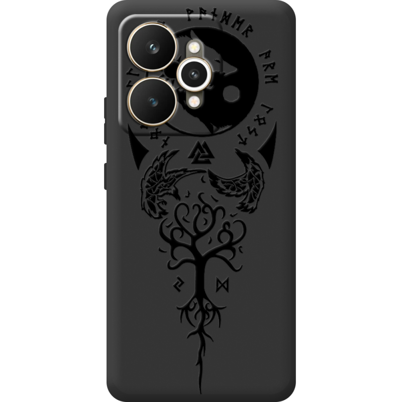 Чорний чохол BoxFace Realme 15 5G Hugin and Munin