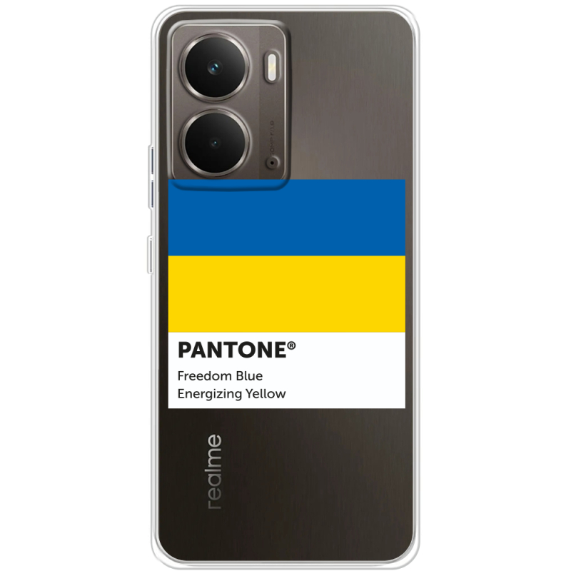 Прозорий чохол BoxFace Realme P3 Pantone вільний синій