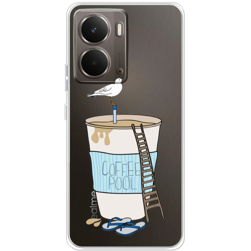 Прозорий чохол BoxFace Realme P3 Segull in Cofee Pool