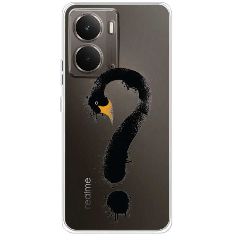 Прозорий чохол BoxFace Realme P3 Swan question