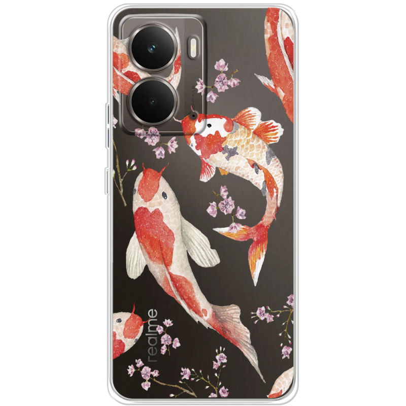 Прозорий чохол BoxFace Realme P3 Japanese Koi Fish
