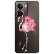 Прозорий чохол BoxFace Realme P3 Floral Flamingo