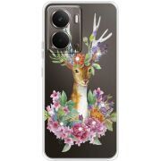 Чохол зі стразами Realme P3 Deer with flowers