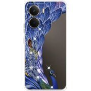 Чохол зі стразами Realme P3 Peafowl