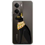 Чохол зі стразами Realme P3 Egipet Cat
