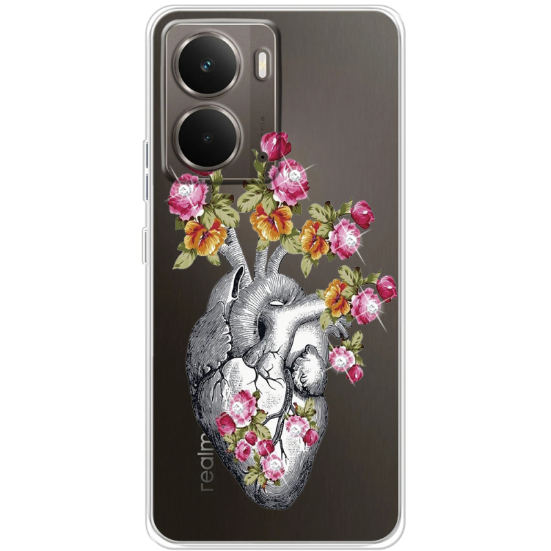 Чохол зі стразами Realme P3 Heart