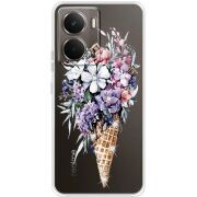Чохол зі стразами Realme P3 Ice Cream Flowers