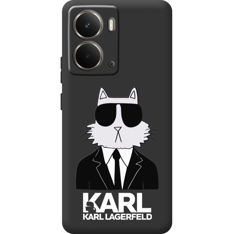 Чорний чохол BoxFace Realme P3 Cat in Black