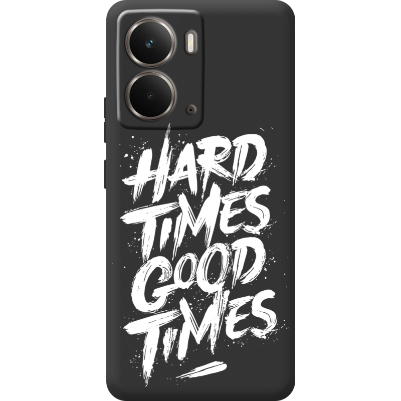 Чорний чохол BoxFace Realme P3 Hard Times Good Times