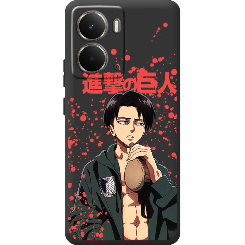 Чорний чохол BoxFace Realme P3 Атака Титанов Леви