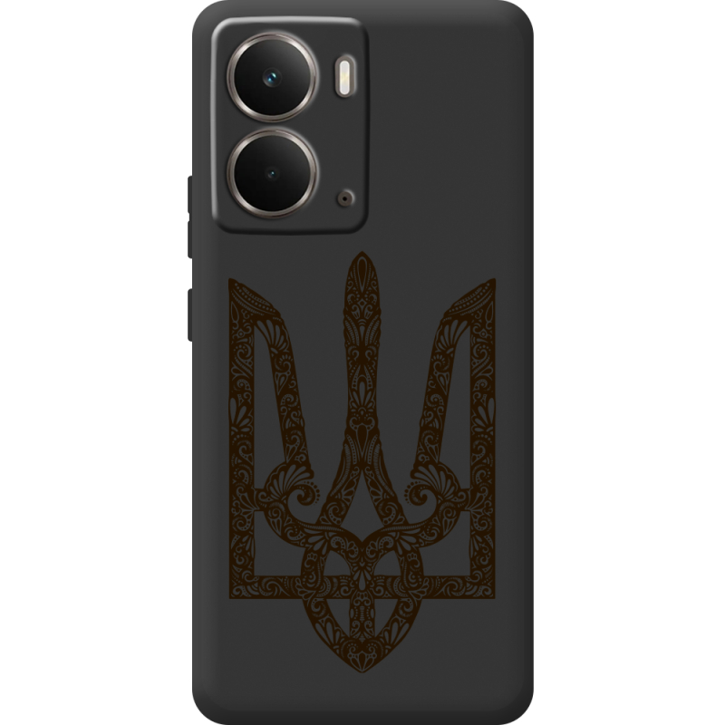 Чорний чохол BoxFace Realme P3 Ukrainian Trident