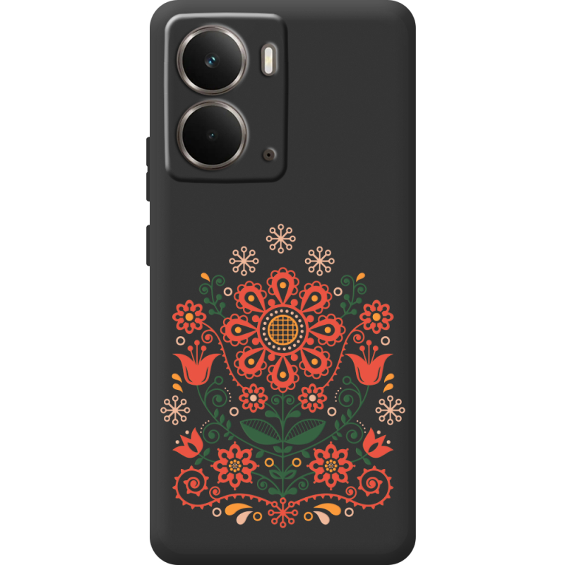Чорний чохол BoxFace Realme P3 Ukrainian Ornament