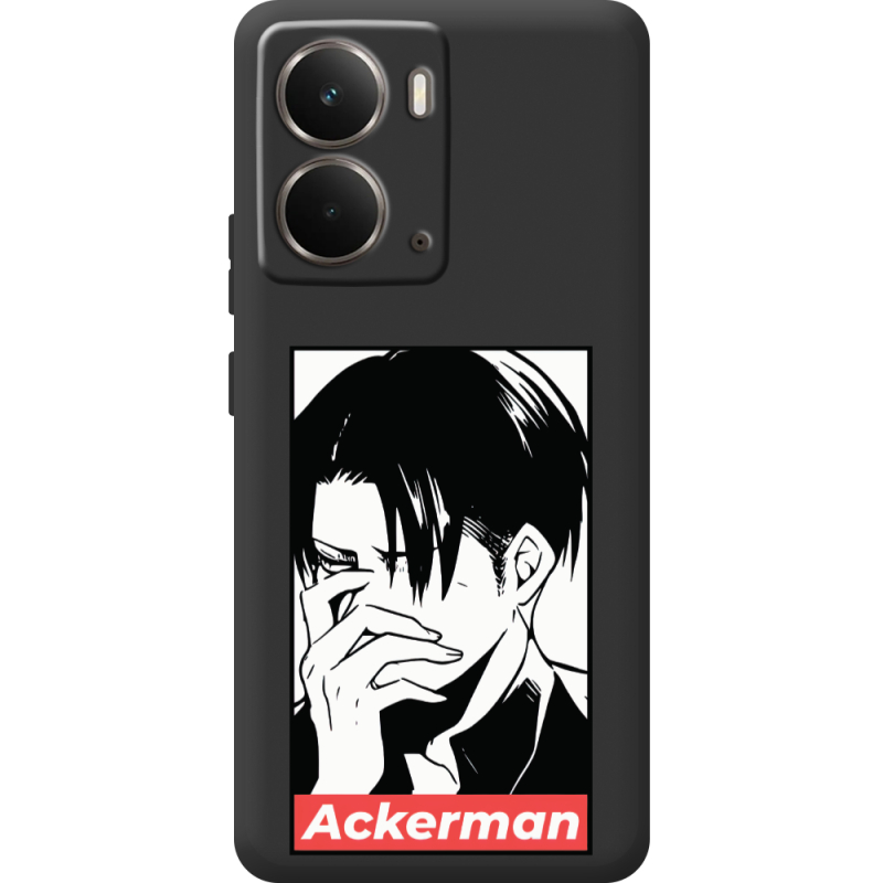 Чорний чохол BoxFace Realme P3 Attack On Titan - Ackerman