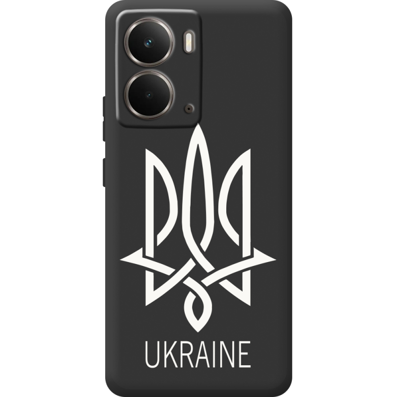 Чорний чохол BoxFace Realme P3 Тризуб монограмма ukraine
