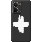 Чорний чохол BoxFace Realme P3 Білий хрест ЗСУ