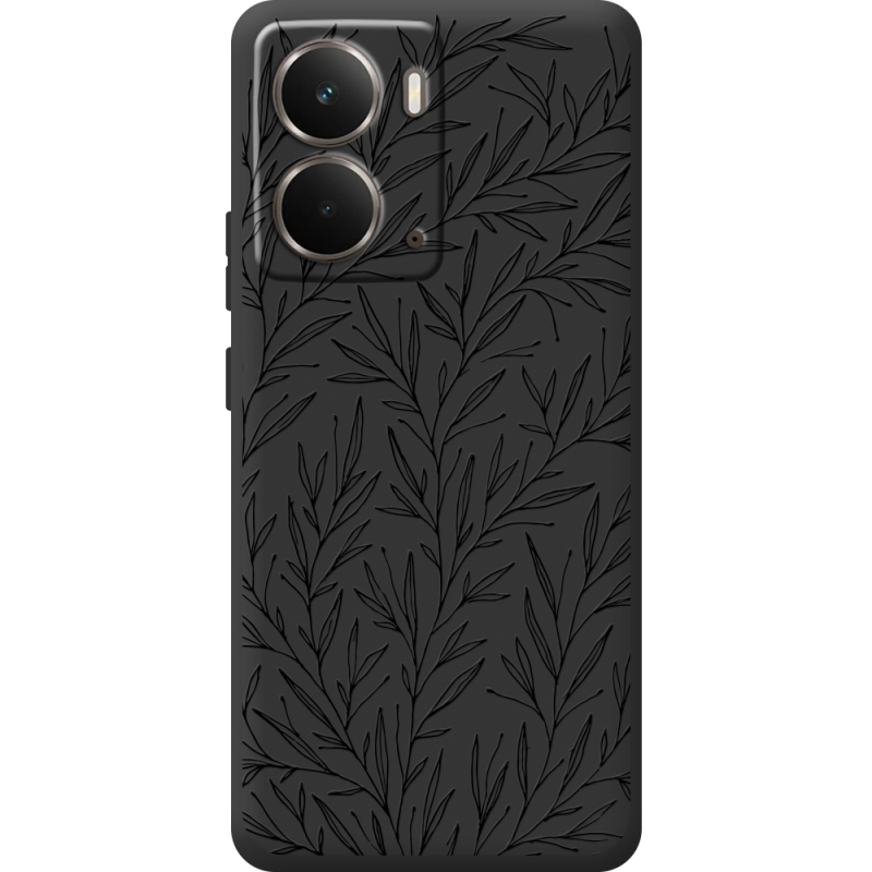 Чорний чохол BoxFace Realme P3 Leaves