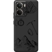 Чорний чохол BoxFace Realme P3 Mountains