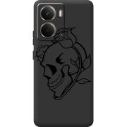 Чорний чохол BoxFace Realme P3 Skull and Roses