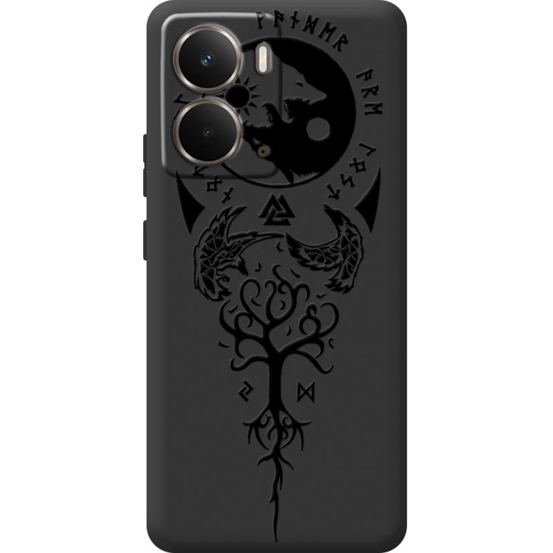 Чорний чохол BoxFace Realme P3 Hugin and Munin