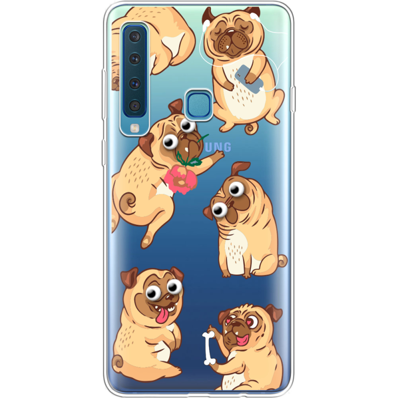 Прозрачный чехол Uprint Samsung A920 Galaxy A9 2018 с 3D-глазками Pug