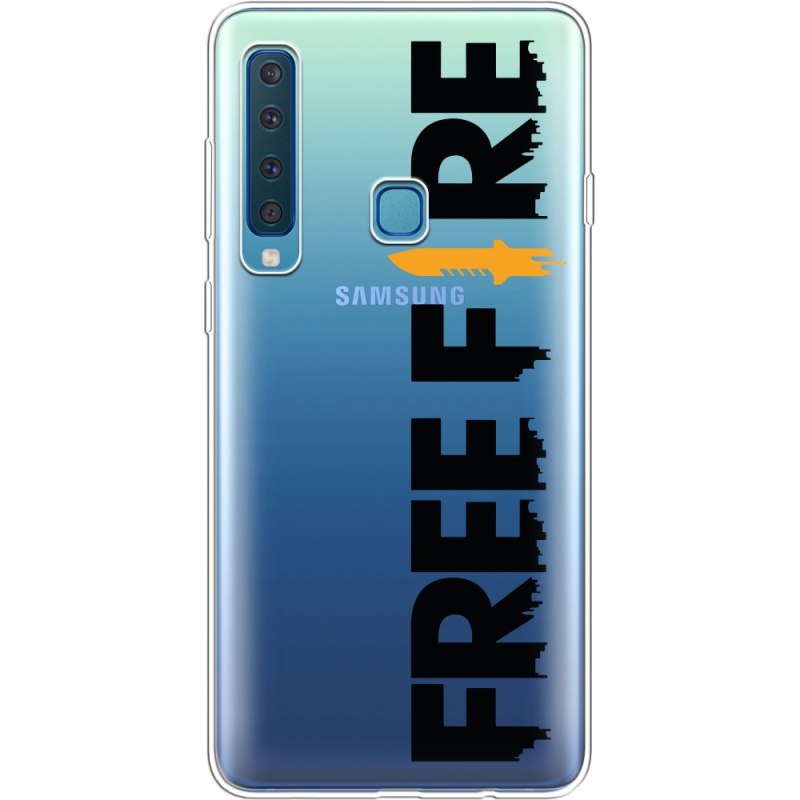 Прозрачный чехол Uprint Samsung A920 Galaxy A9 2018 Free Fire Black Logo