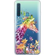 Прозрачный чехол Uprint Samsung A920 Galaxy A9 2018 Colorful Giraffe