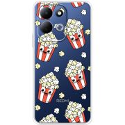 Прозорий чохол BoxFace Xiaomi Redmi 17 с 3D-глазками Popcorn