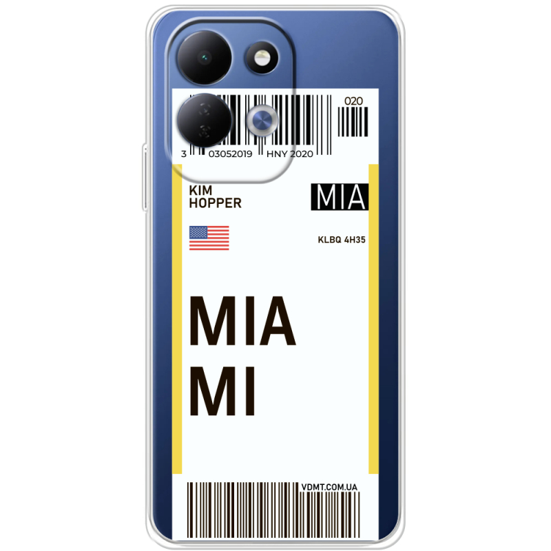 Прозорий чохол BoxFace Xiaomi Redmi 17 Ticket Miami