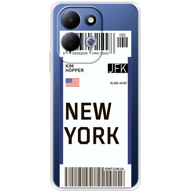 Прозорий чохол BoxFace Xiaomi Redmi 17 Ticket New York