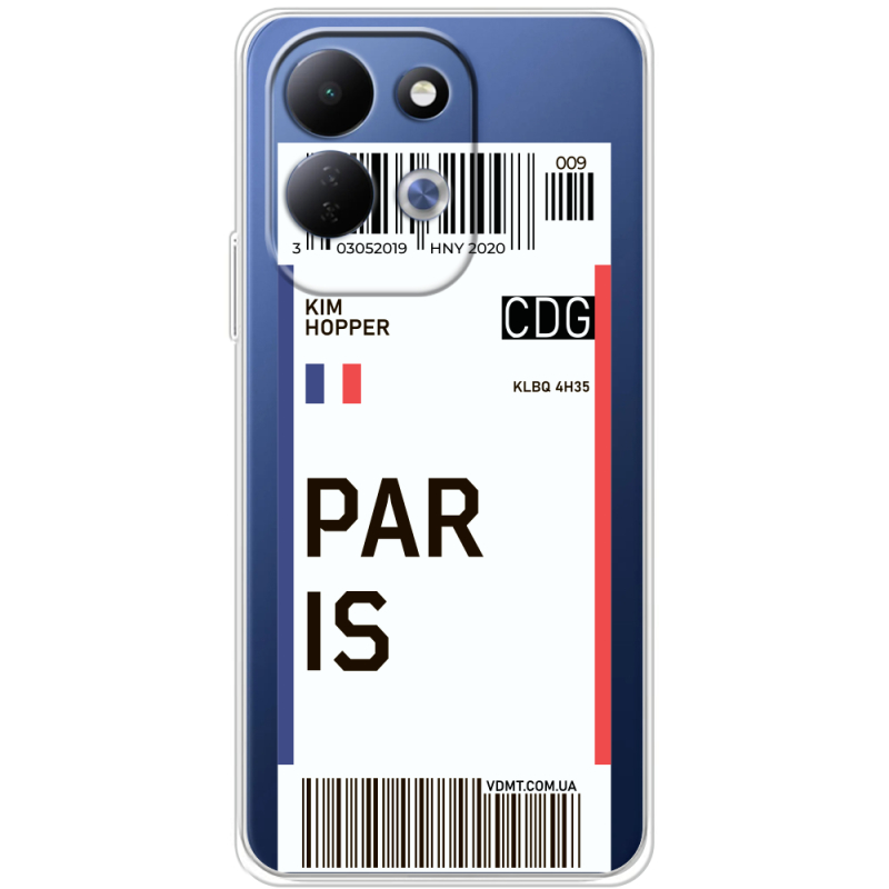 Прозорий чохол BoxFace Xiaomi Redmi 17 Ticket Paris