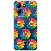 Прозорий чохол BoxFace Xiaomi Redmi 17 Hippie Flowers