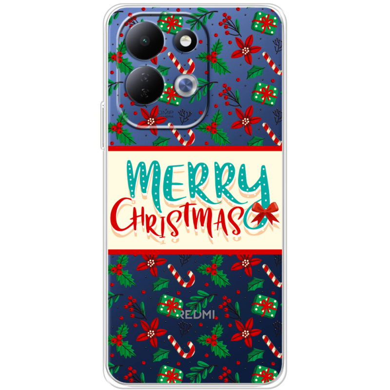 Прозорий чохол BoxFace Xiaomi Redmi 17 Vintage Christmas Pattern
