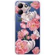 Прозорий чохол BoxFace Xiaomi Redmi 17 Peony Watercolor Style