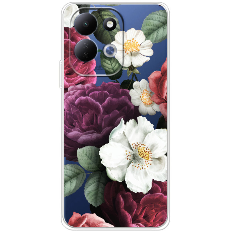 Прозорий чохол BoxFace Xiaomi Redmi 17 Floral Dark Dreams