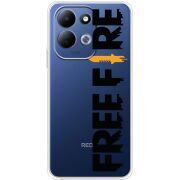 Прозорий чохол BoxFace Xiaomi Redmi 17 Free Fire Black Logo