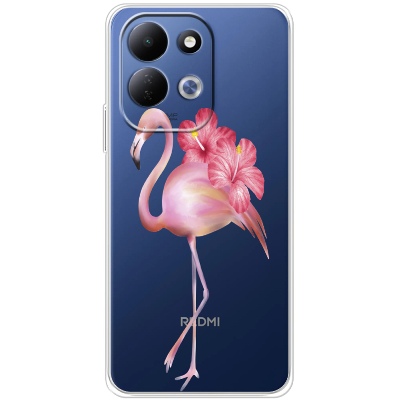 Прозорий чохол BoxFace Xiaomi Redmi 17 Floral Flamingo