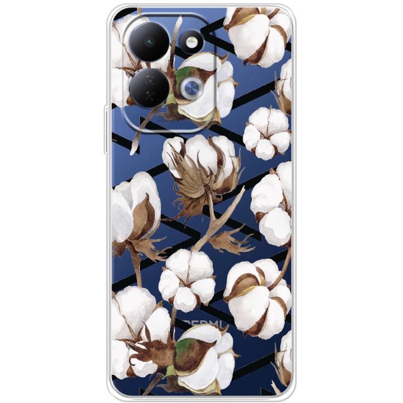 Прозорий чохол BoxFace Xiaomi Redmi 17 Cotton flowers