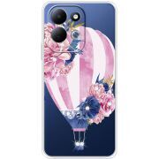 Чохол зі стразами Xiaomi Redmi 17 Pink Air Baloon