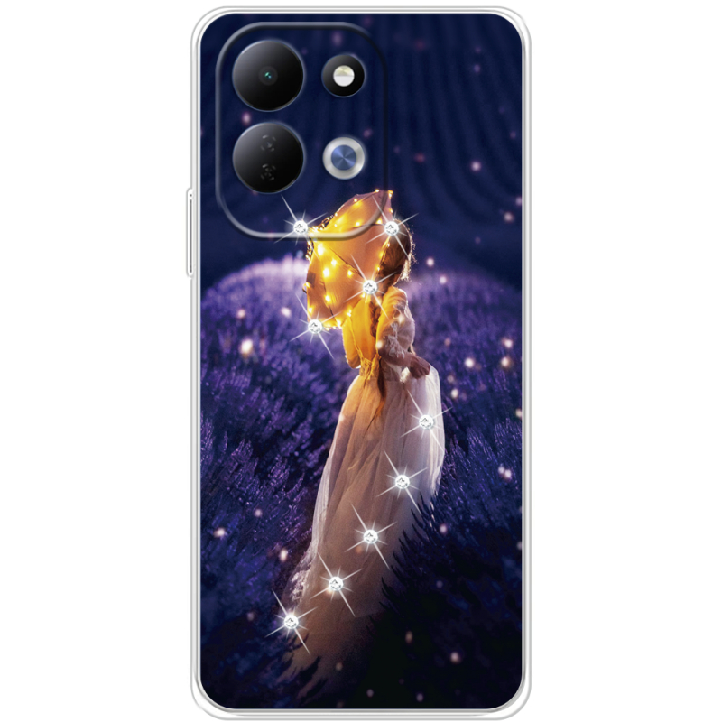 Чохол зі стразами Xiaomi Redmi 17 Girl with Umbrella