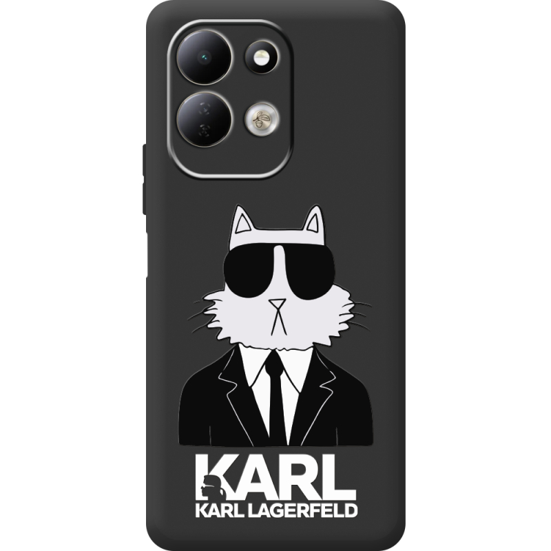 Чорний чохол BoxFace Xiaomi Redmi 17 Cat in Black