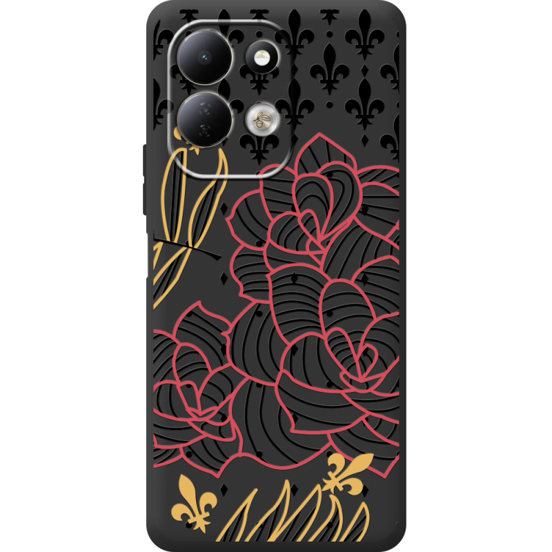 Чорний чохол BoxFace Xiaomi Redmi 17 FranceFlowers