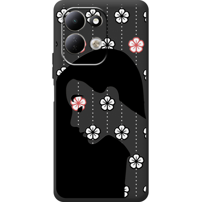 Чорний чохол BoxFace Xiaomi Redmi 17 Flower Hair