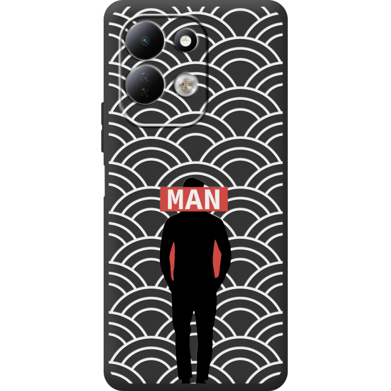 Чорний чохол BoxFace Xiaomi Redmi 17 Man Pattern