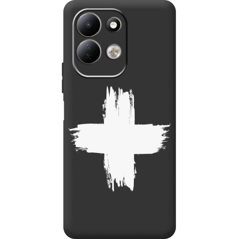 Чорний чохол BoxFace Xiaomi Redmi 17 Білий хрест ЗСУ