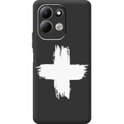 Чорний чохол BoxFace Xiaomi Redmi 17 Білий хрест ЗСУ