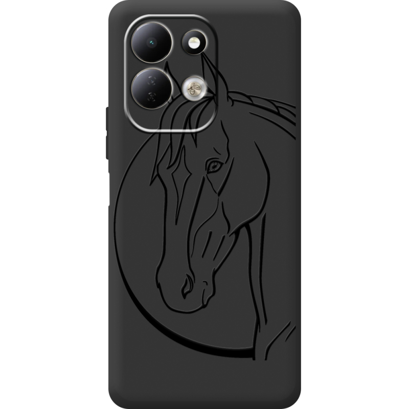 Чорний чохол BoxFace Xiaomi Redmi 17 Horse